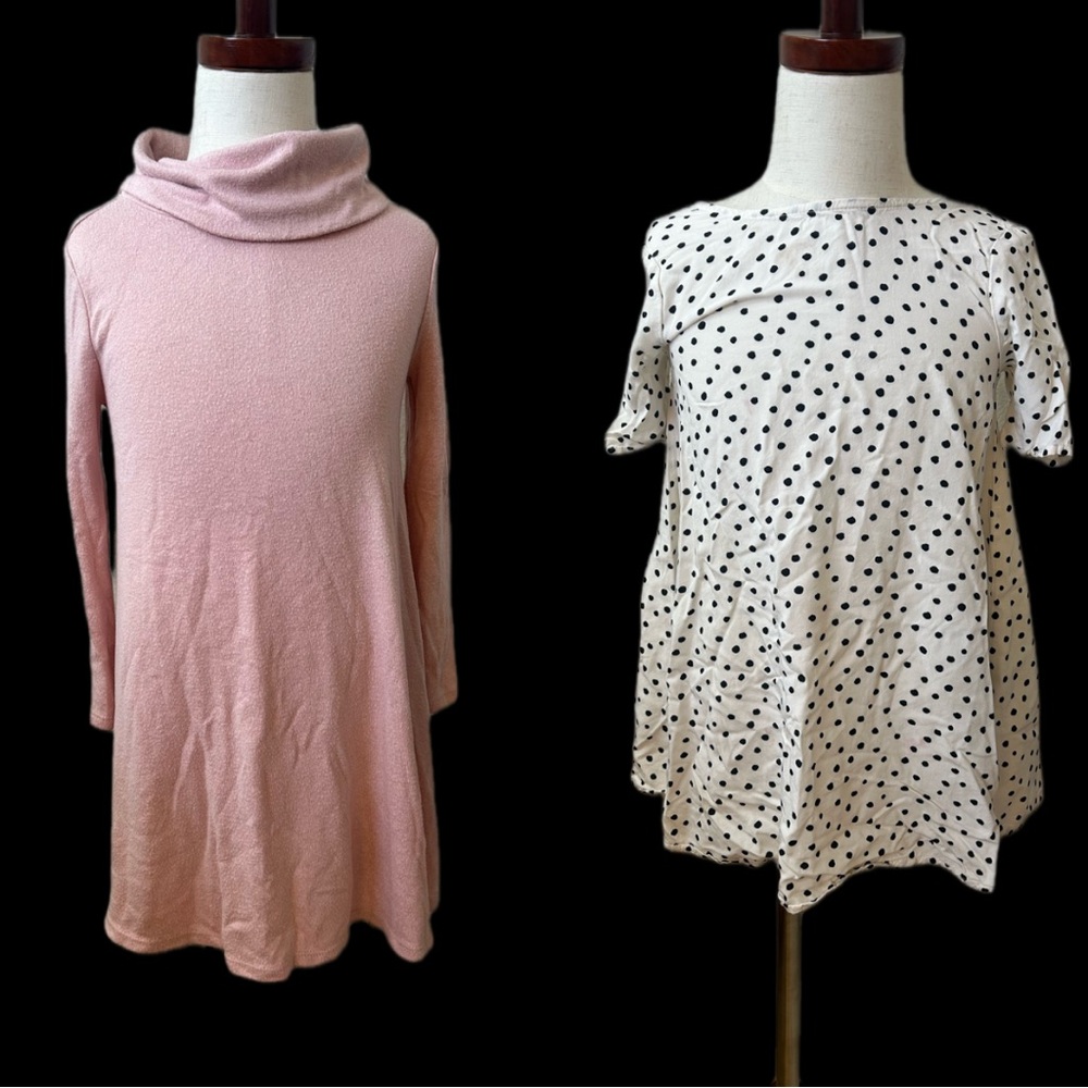 Old Navy Pink and White Kids Dresses